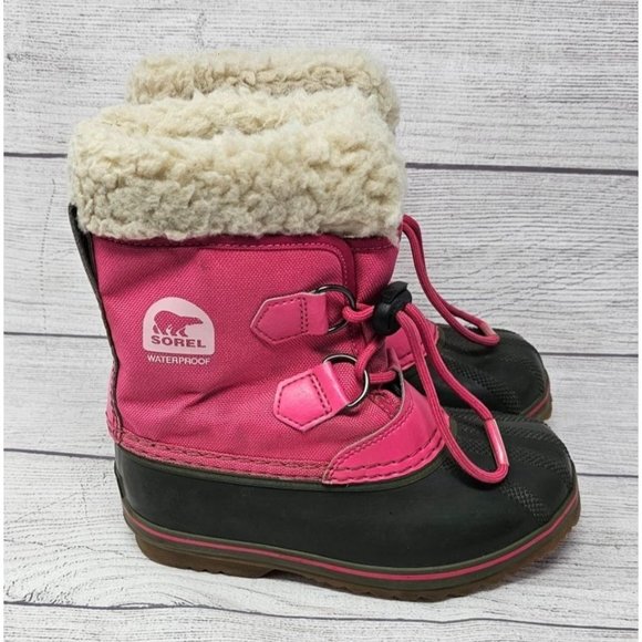 SOREL Kids' Yoot Pac Nylon Snow Boot Ultra Pink Alpine Tundra Size 13 - Picture 1 of 13